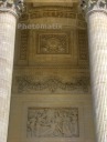 A sample of the reliefs on the front wall and the ceiling.  I created 
this image by combining two exposures, one of the reliefs (in shadow) 
and one of the columns (in bright sunlight).
